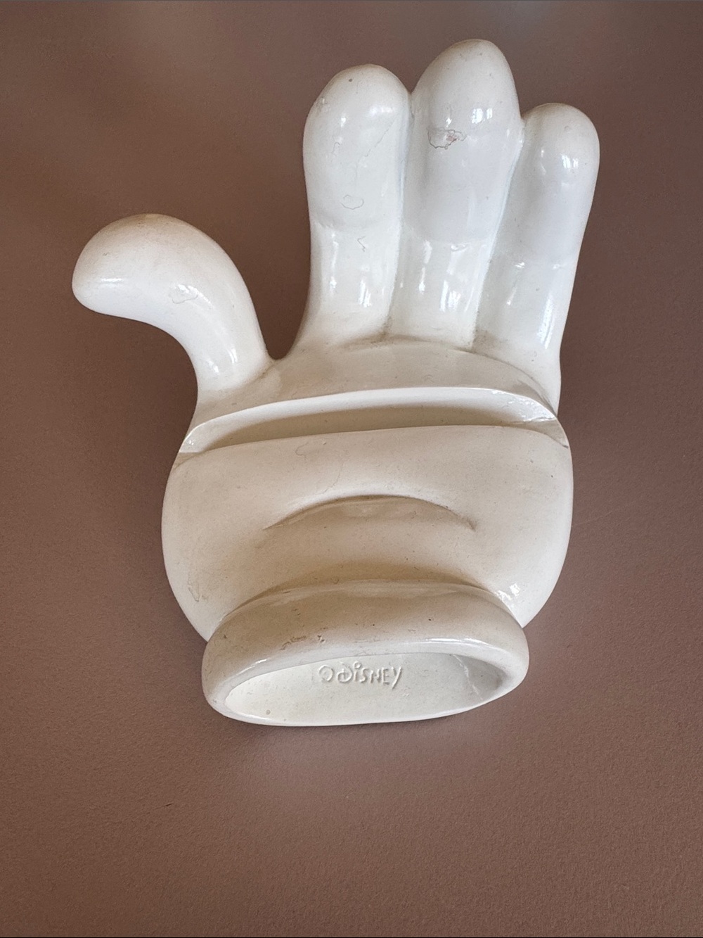 Disney Mickey White Hand Sculpture Art Piece Business
Card Holder